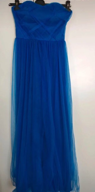 Vestido largo azul eléctrico para ocasiones