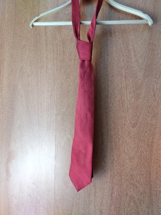 Corbata negra y roja