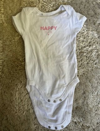 Lote 2 bodies bebé blanco y rosa 12-18m