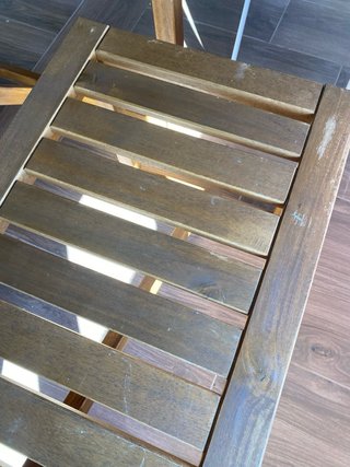 Mesa exterior Ikea NAMMARO con banco y sillas