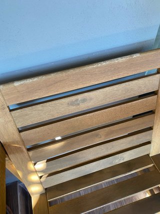 Mesa exterior Ikea NAMMARO con banco y sillas