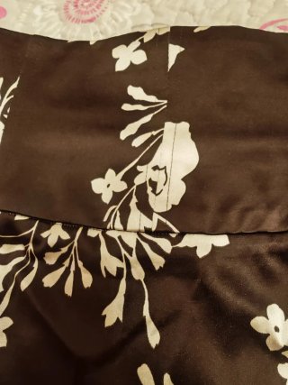 Falda midi tubo floral marrón S