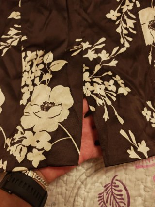 Falda midi tubo floral marrón S