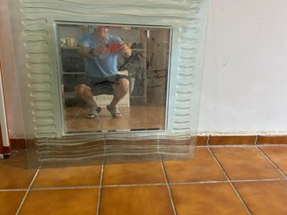 Espejo decorativo de cristal ondulado