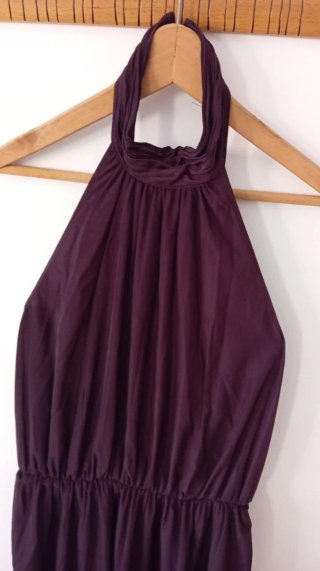 Vestido largo halter morado talla S