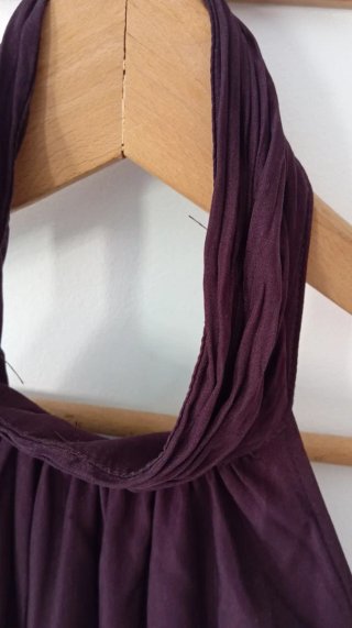 Vestido largo halter morado talla S