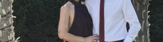 Vestido largo halter morado talla S