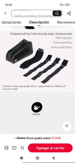 Bolsa Manillar Bicicleta Impermeable