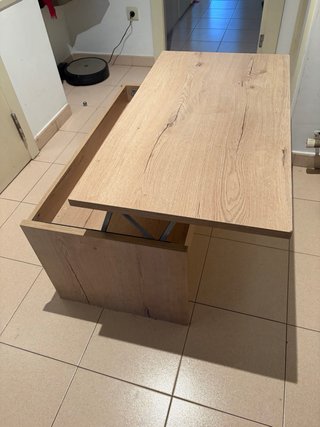 Mesa centro elevable madera