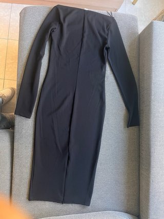 Vestido H&M Negro Elegante Manga Larga