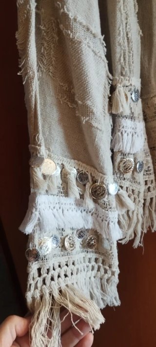 Chaqueta Lino Beige Talla Única