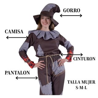 Disfraz Espantapájaros Mujer Talla L