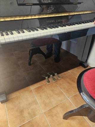 Piano Vertical Young Chang Negro