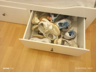 Cama nido IKEA HEMNES blanca 3 cajones 190*90