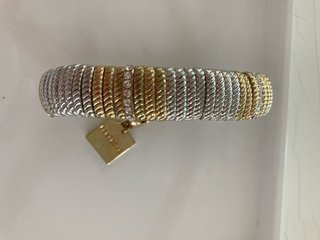 Pulsera Pertegaz elástica dorada y plateada