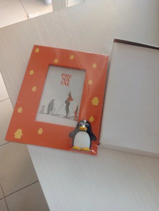 Portafoto Prenatal con Pinguino,Nuovo