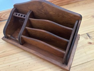 Organizador escritorio madera vintage
