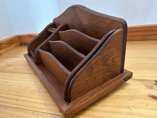 Organizador escritorio madera vintage