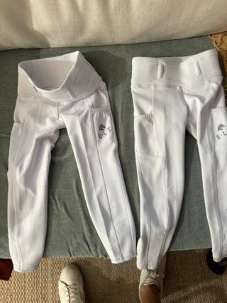 2 Pantalones de concurso hipica E.L.T Talla 116 cm