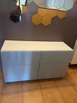Cassettiera IKEA Grigio/Bianco