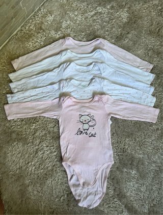 Lote 5 bodies manga larga Tex 23m