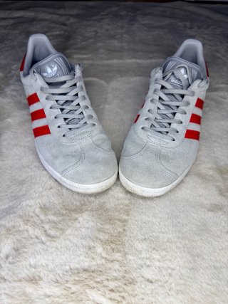 Adidas Gazelle Unisex Grigie Rosse Taglia 40