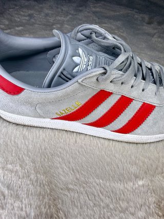 Adidas Gazelle Unisex Grigie Rosse Taglia 40