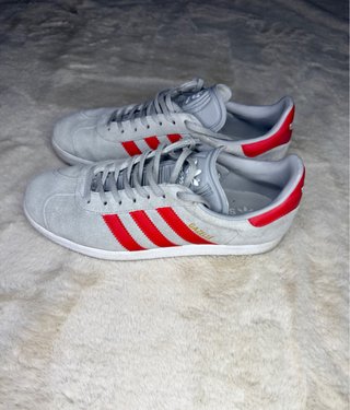 Adidas Gazelle Unisex Grigie Rosse Taglia 40