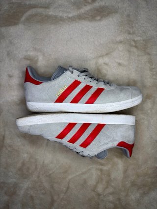 Adidas Gazelle Unisex Grigie Rosse Taglia 40