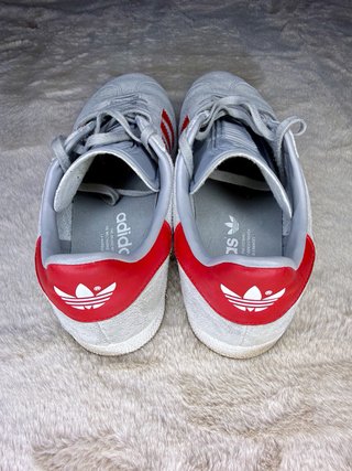 Adidas Gazelle Unisex Grigie Rosse Taglia 40