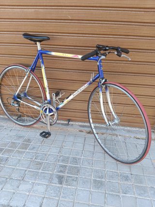 Bicicleta Clásica Vintage Azul y Blanca
