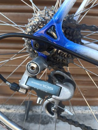 Bicicleta Clásica Vintage Azul y Blanca