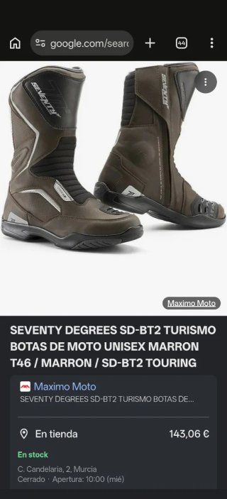 Botas de Moto Seventy Marrón y Negro Talla 42