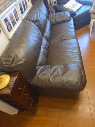 Conjunto de sofás de piel