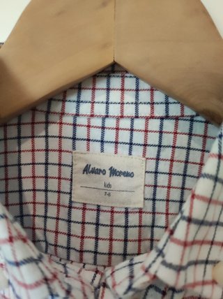 Camisa cuadros niño 7-8 A. Álvaro Moreno