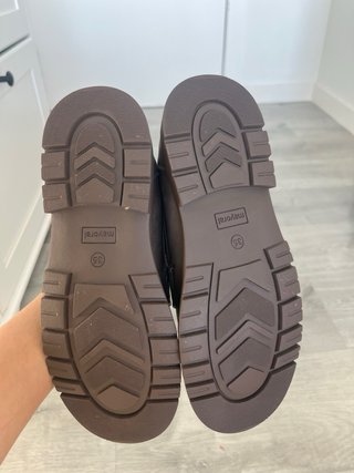 Mocasines Mayoral niña talla 35 dorados/plateados