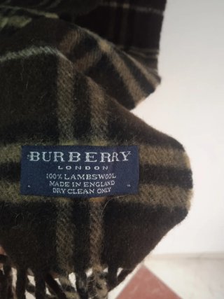 Bufanda Burberry Cuadros Beige y Marrón