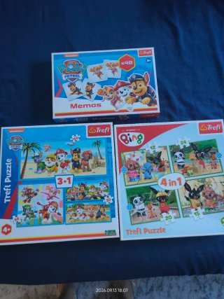Puzzle Trefl Paw Patrol 3+1,precio por todos