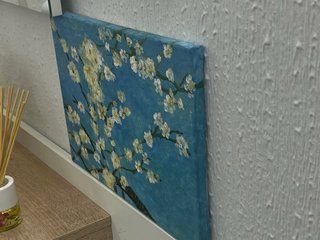 Cuadro Almendro en Flor pintado a mano