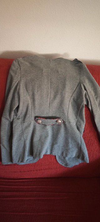 Chaqueta militar gris talla S
