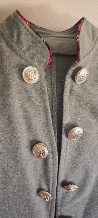 Chaqueta militar gris talla S