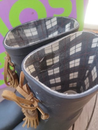 Botas de agua GIOSEPPO negras con lazo