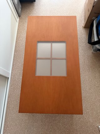 Mesa de centro madera y cristal