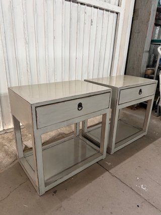 Pareja Mesitas Madera Maciza Nuevas
