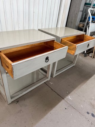 Pareja Mesitas Madera Maciza Nuevas
