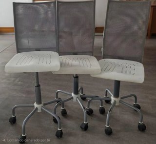 Sillas de oficina con ruedas (2 unidades)