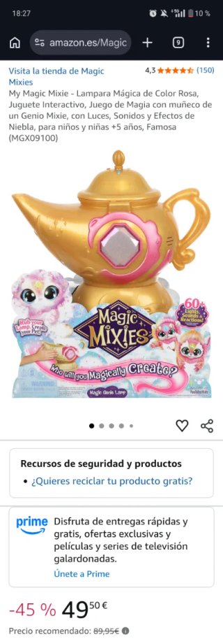 Lámpara Magic Mixies Dorada
