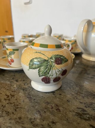 Juego de 12 tazas de café con platillos