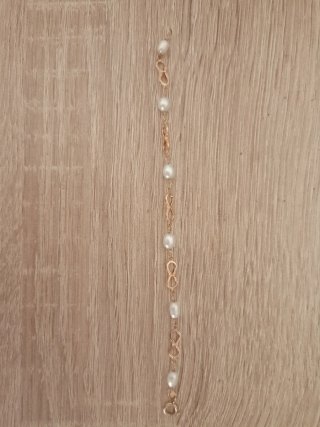 Pulsera oro 18k comunión perlas.