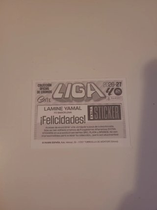 Cromo Lamine Yamal Extra Sticker Bronce - La Liga